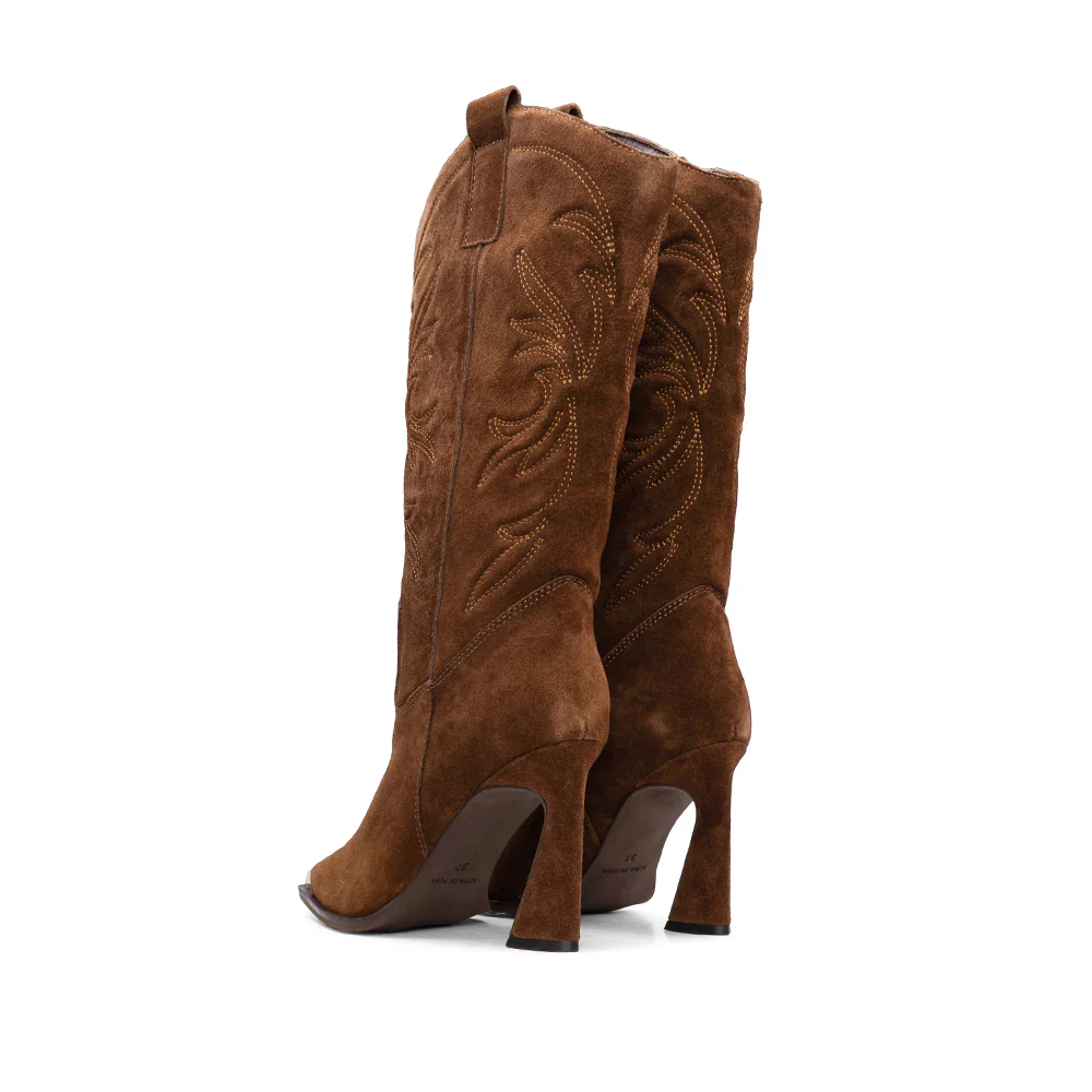 Bota Texana Mulher Camurça Camel - Image 3
