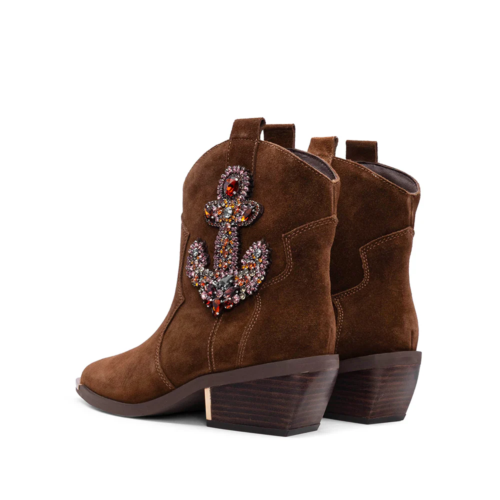 Botim Texana Mulher Pele Camel - Image 3