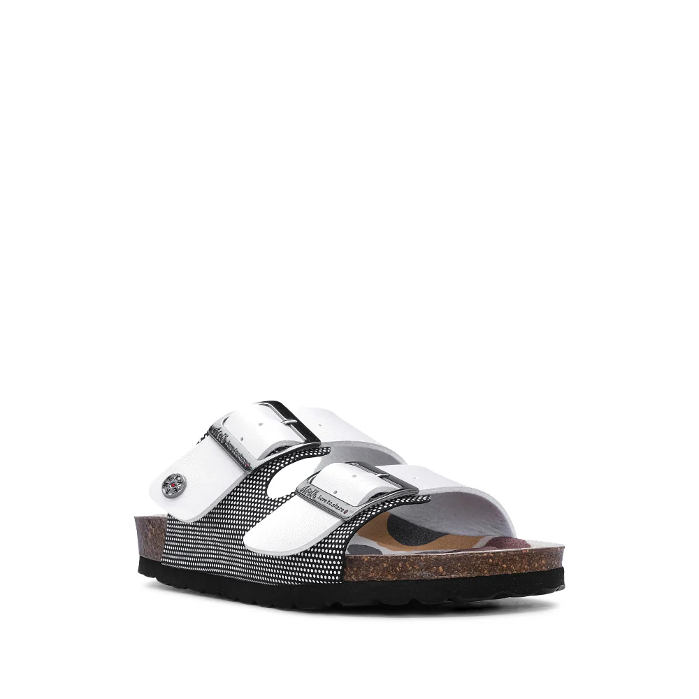 Chinelo Salto Raso Mulher Pele Sintética Branco - Image 3