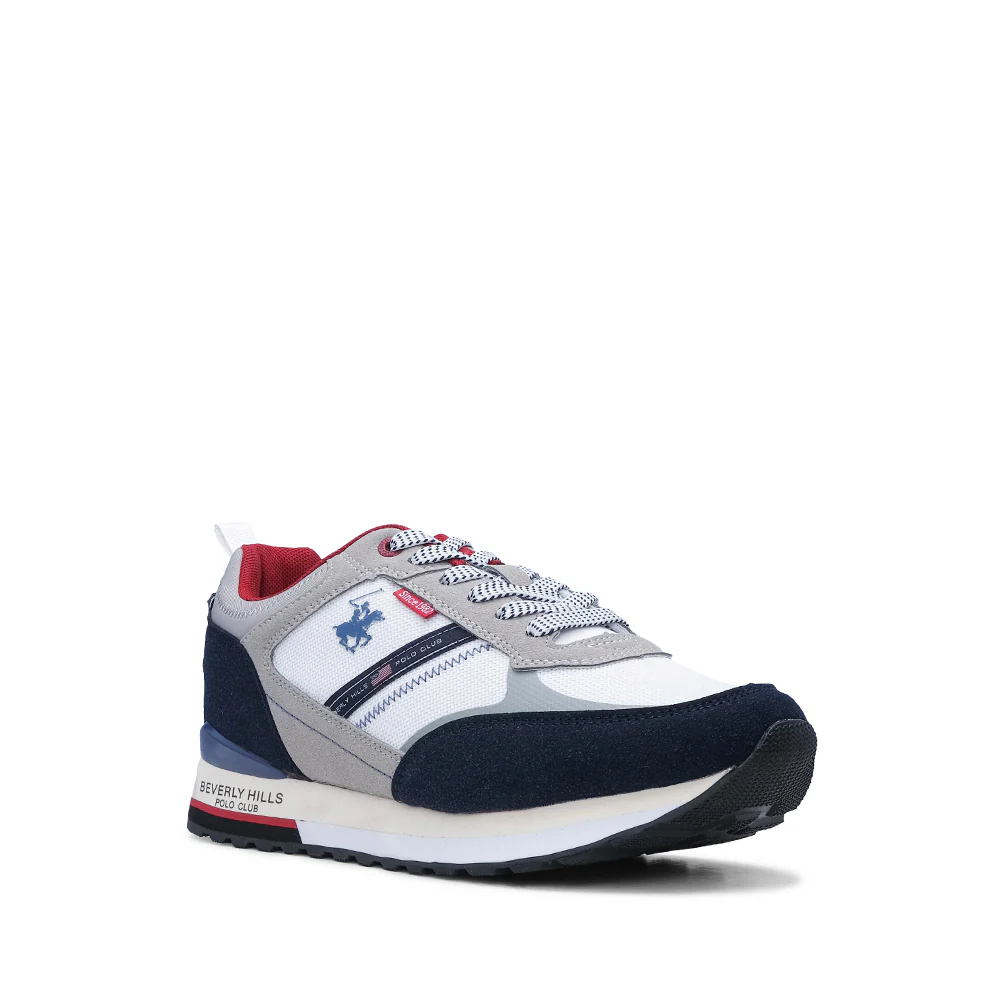 Sapatilha Casual Homem Pele Sintética Branco E Azul - Image 3