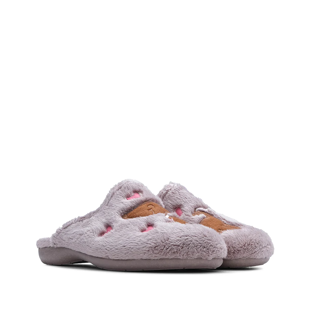 Chinelo Homewear Mulher Têxtil Taupe - Image 2