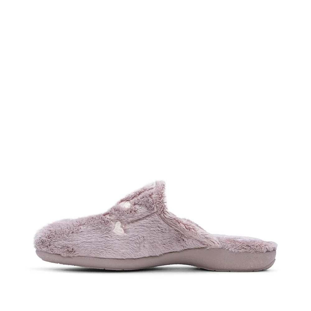 Chinelo Salto Raso Mulher Têxtil Taupe - Image 2