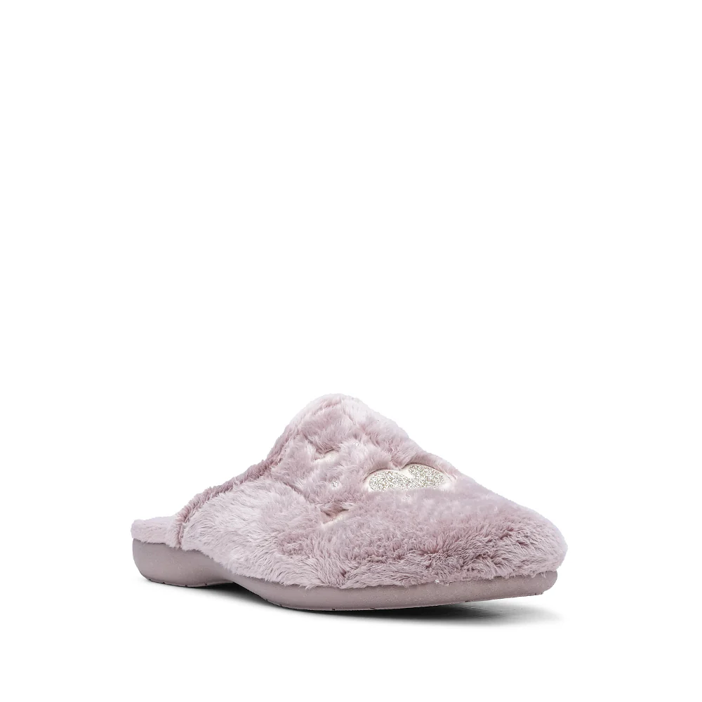Chinelo Salto Raso Mulher Têxtil Taupe - Image 3
