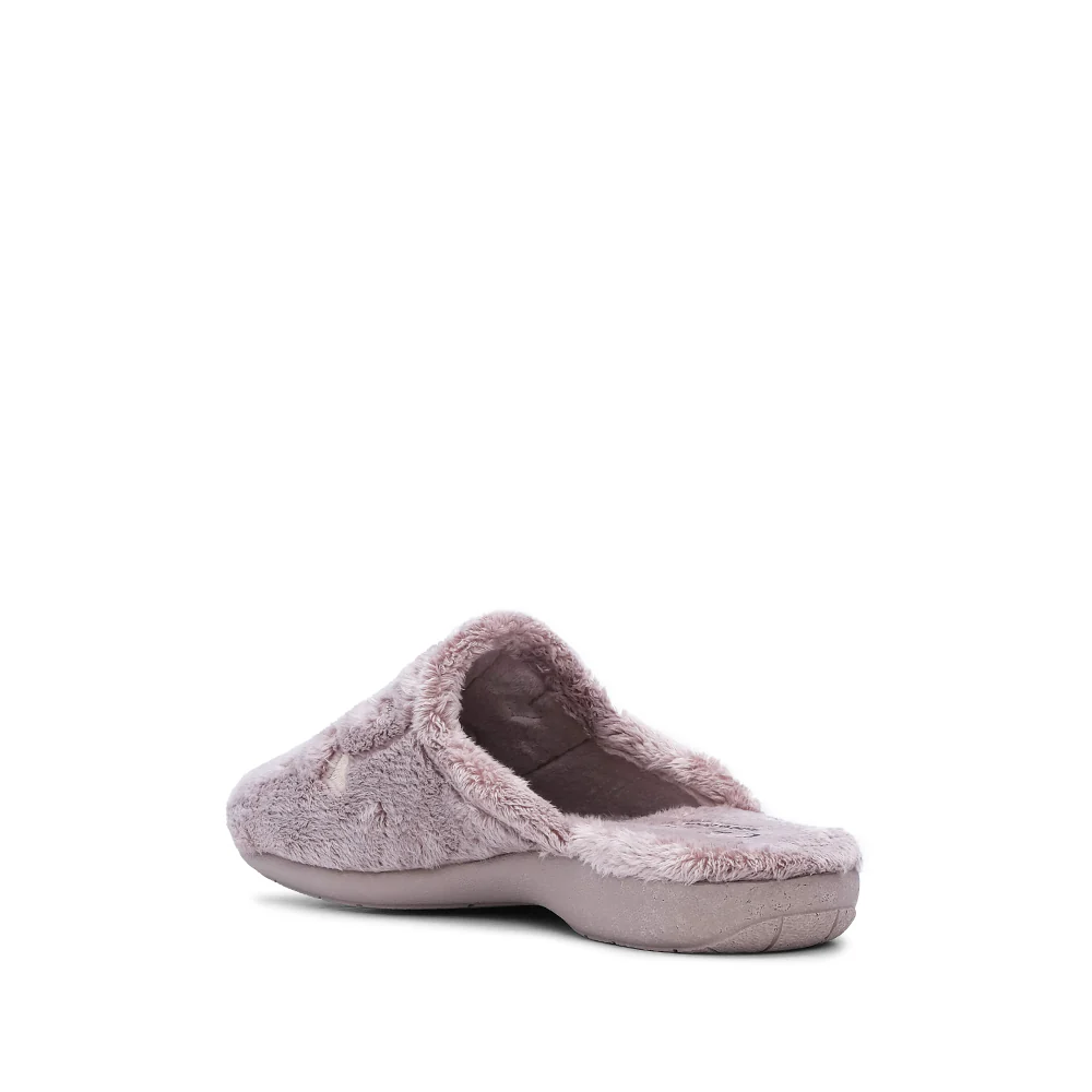 Chinelo Salto Raso Mulher Têxtil Taupe - Image 4