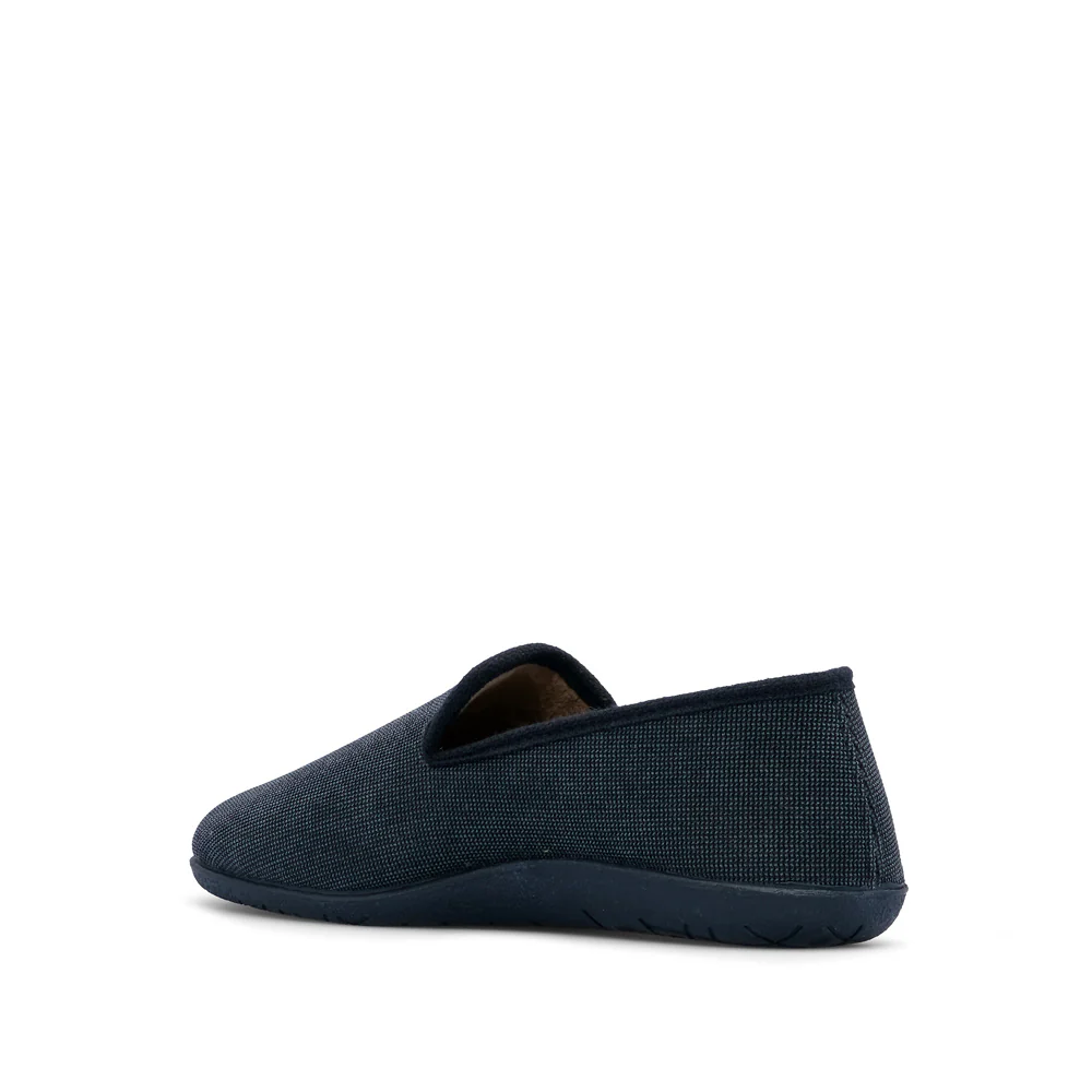 Pantufa Salto Raso Homem Pele Sintética Azul Marinho - Image 4