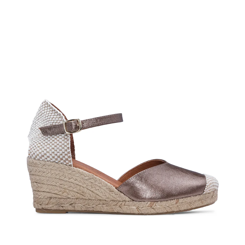 Sapato Alpercatas Mulher Metalizado Bronze