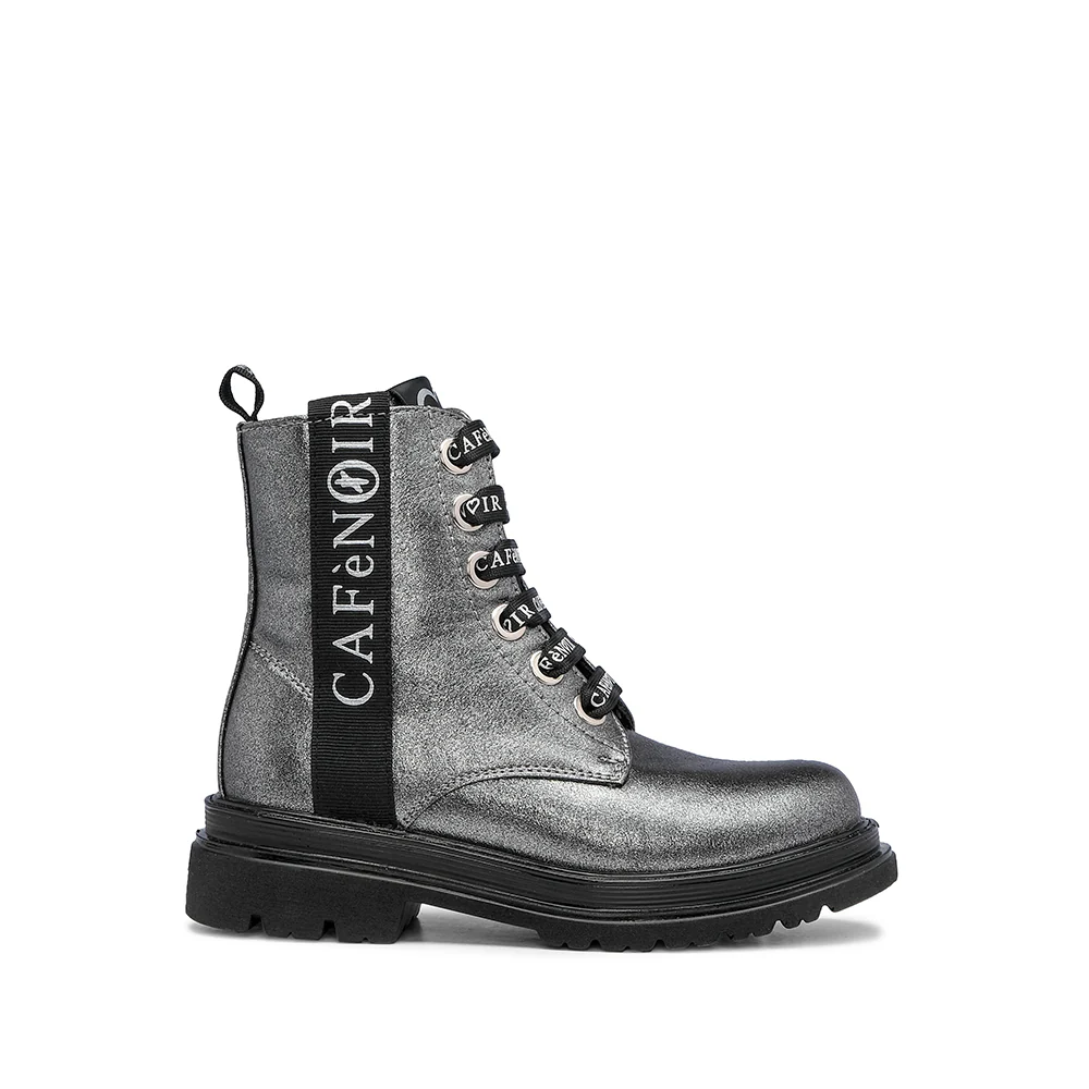 Bota Casual Criança Pele Sintética Prata