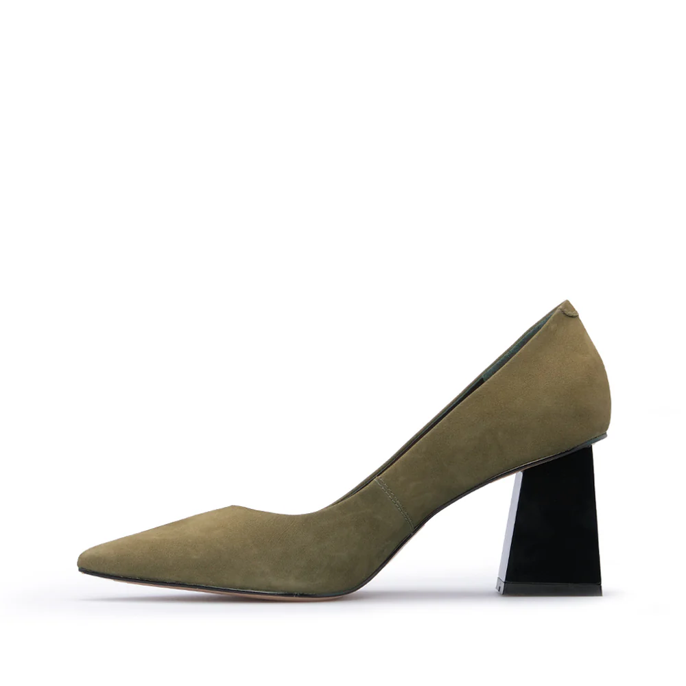 Sapato Salto Alto Mulher Nobuck Verde - Image 2