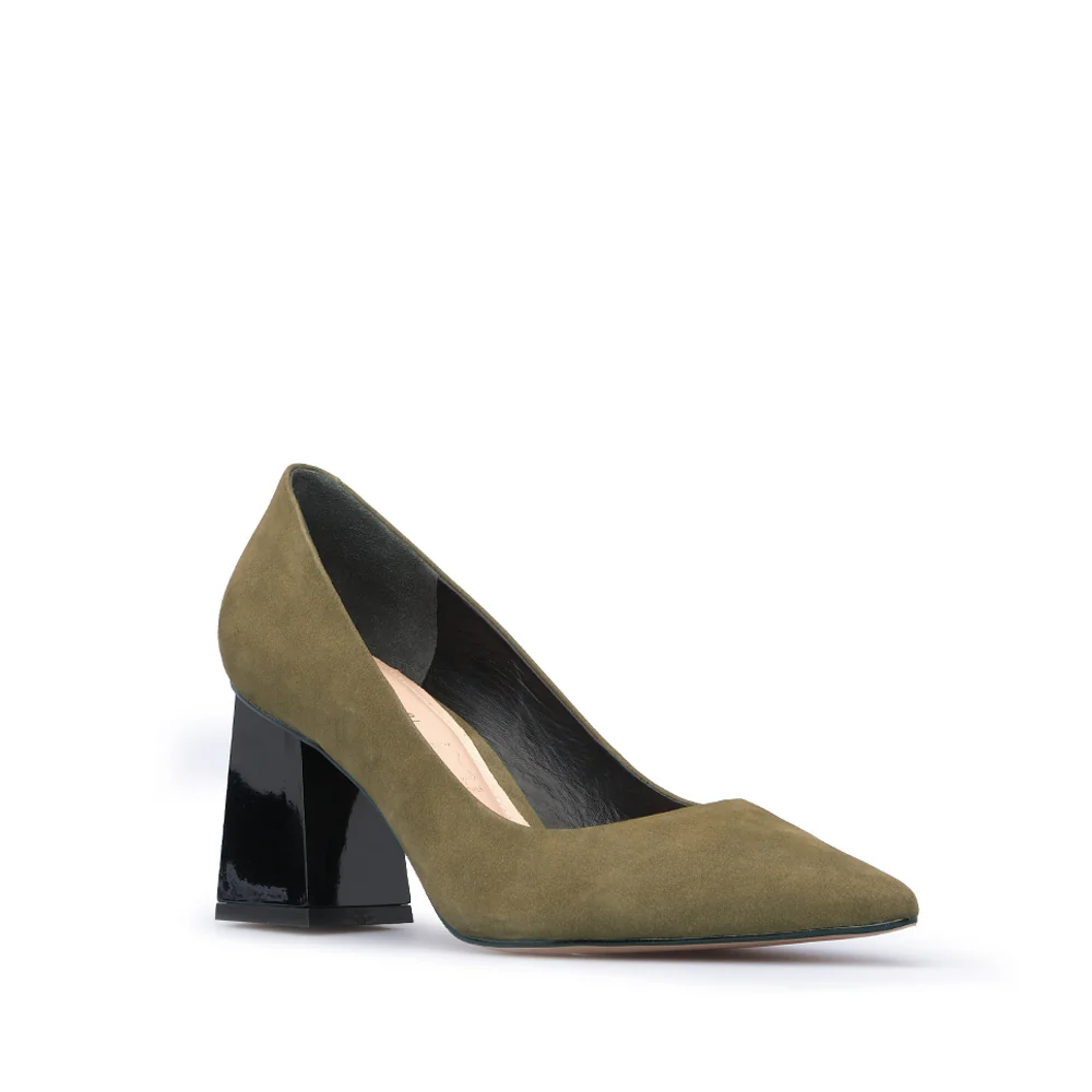 Sapato Salto Alto Mulher Nobuck Verde - Image 3