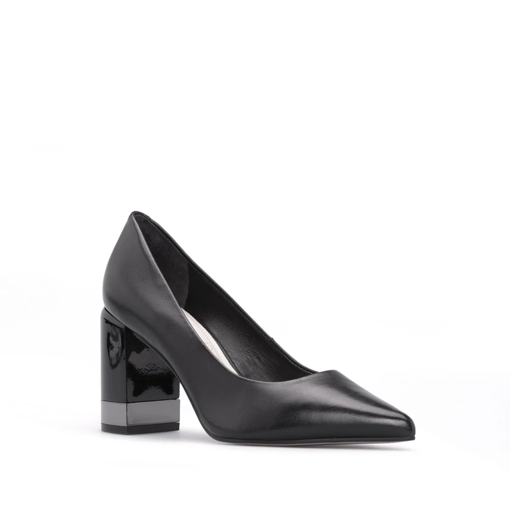 Sapato Salto Alto Mulher Pele Preto - Image 3