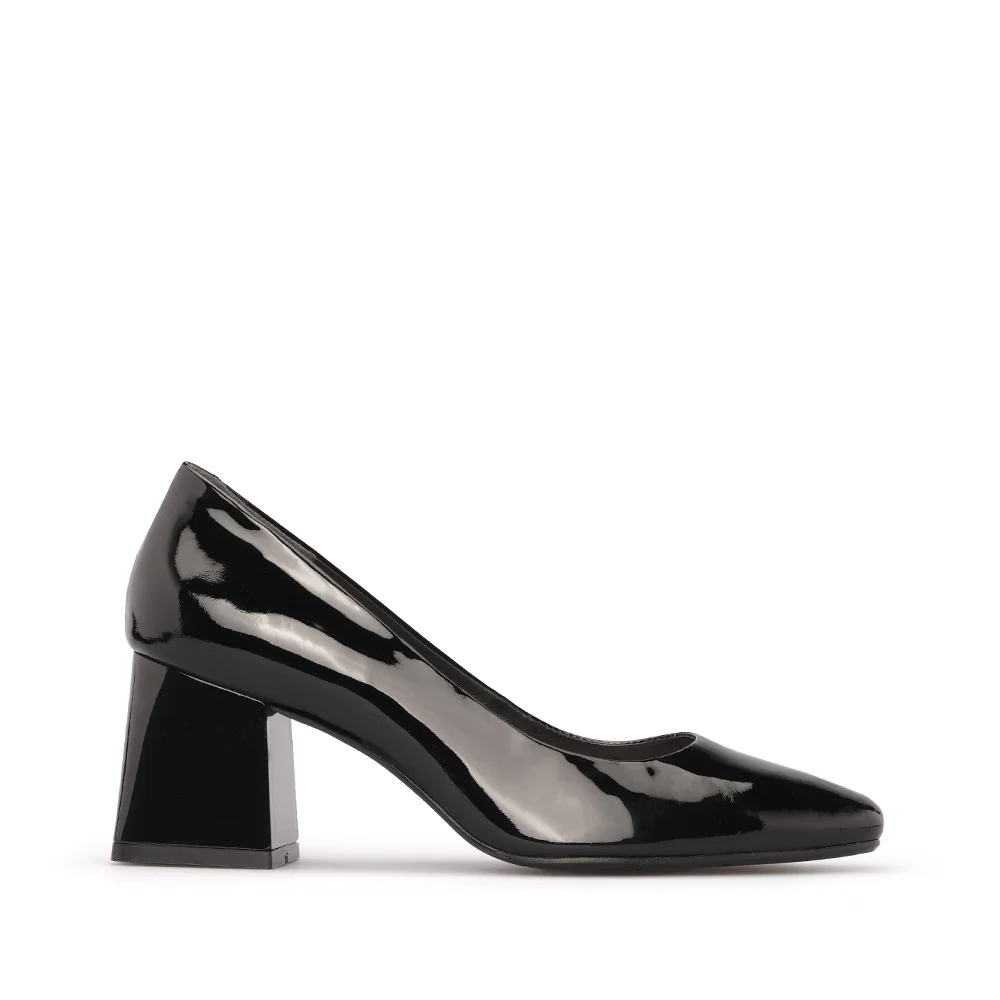 Sapato Salto Médio Mulher Verniz Preto