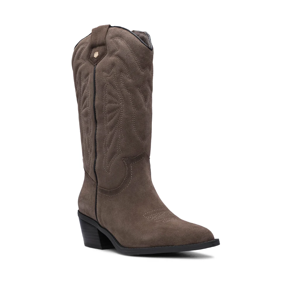 Bota Casual Mulher Camurça Taupe - Image 3