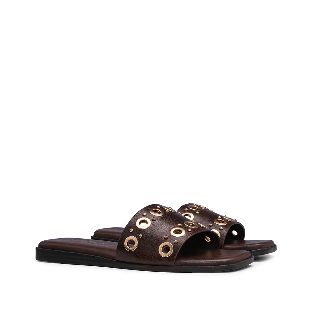 Chinelo Casual Mulher Castanho - Image 2