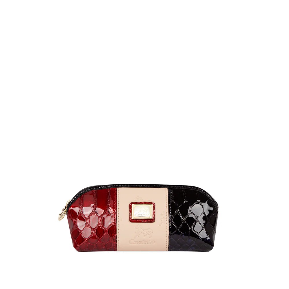 Porta Moedas Mulher Pele Azul E Vermelho