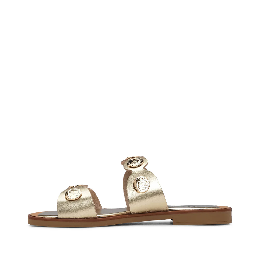 Chinelo Casual Mulher Metalizado Champagne - Image 2