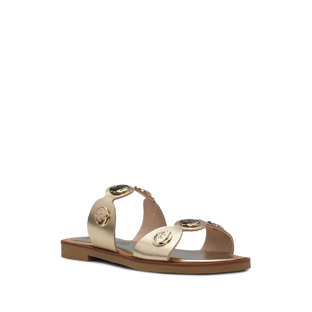 Chinelo Casual Mulher Metalizado Champagne - Image 3