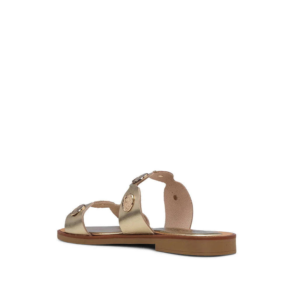Chinelo Casual Mulher Metalizado Champagne - Image 4
