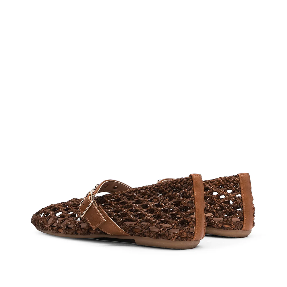 Sapato Sabrinas Mulher Camel - Image 3