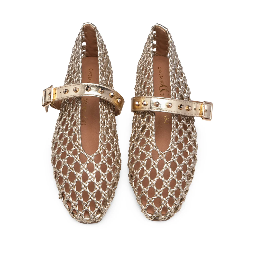 Sapato Sabrinas Mulher Dourado - Image 5