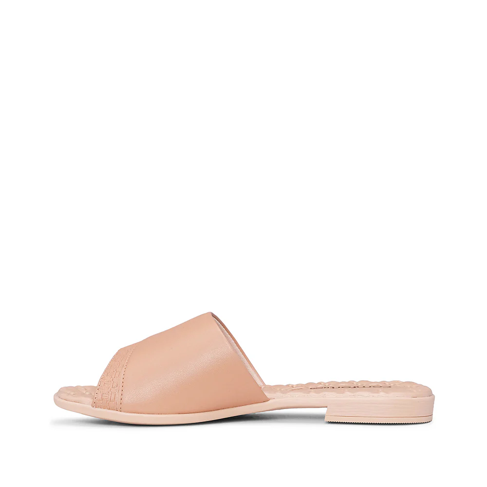 Chinelo Salto Raso Mulher Pele Taupe - Image 2