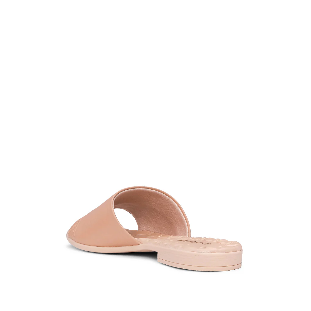 Chinelo Salto Raso Mulher Pele Taupe - Image 4