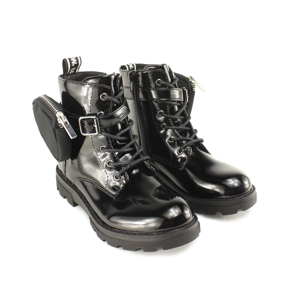 Bota Casual Criança Pele Sintética Preto - Image 3