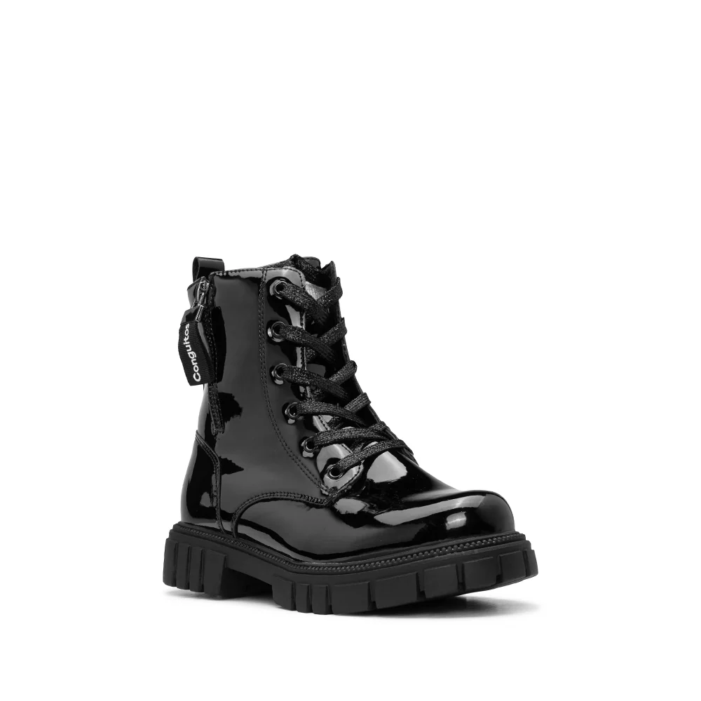 Bota Casual Criança Verniz Preto - Image 2