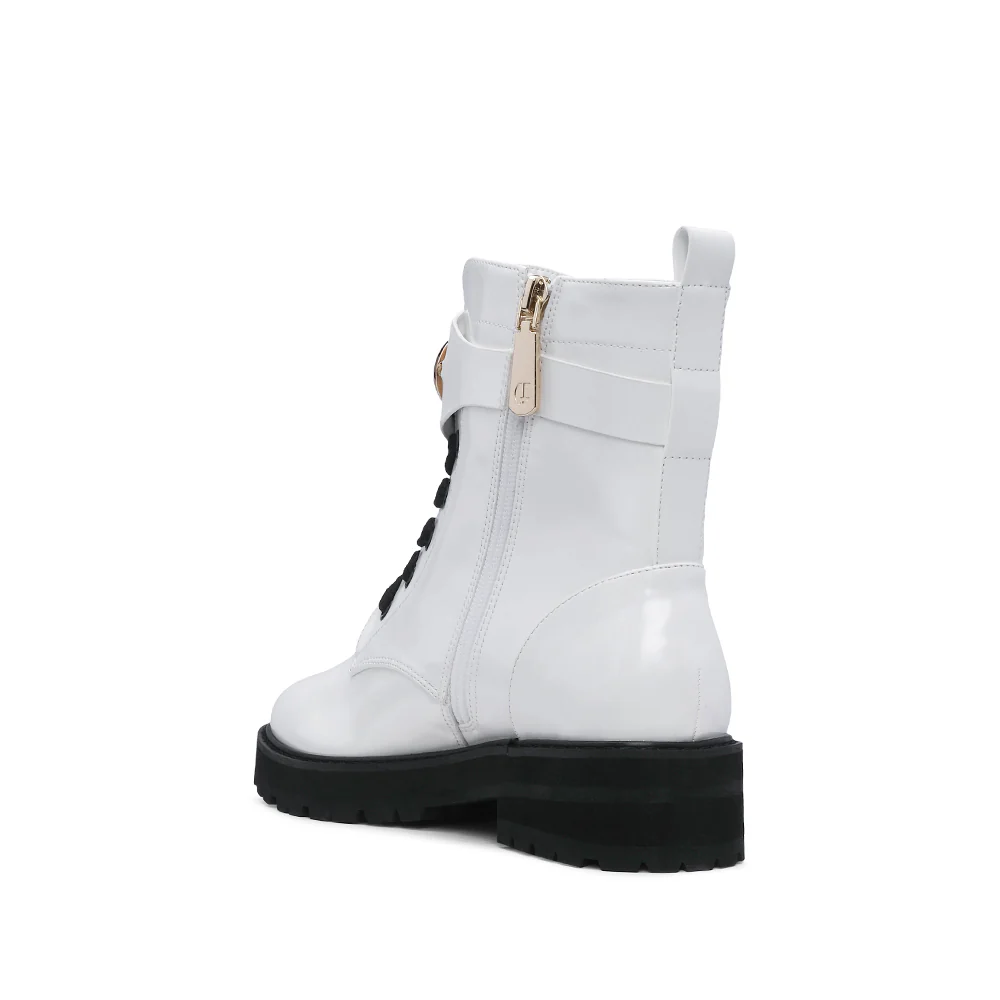 Botim Casual Mulher Pele Sintética Branco - Image 4