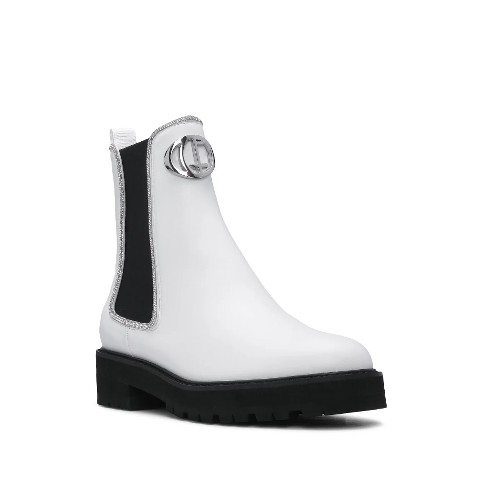 Botim Casual Mulher Pele Sintética Branco - Image 3
