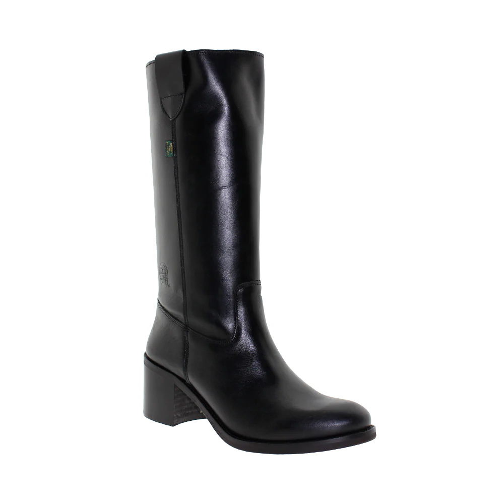 Bota Salto Médio Mulher Pele Preto - Image 3