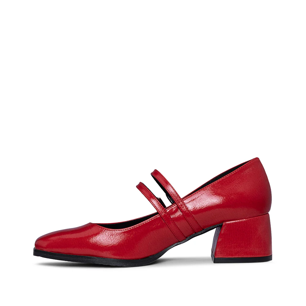 Sapato Mary Jane Mulher Verniz Vermelho - Image 2