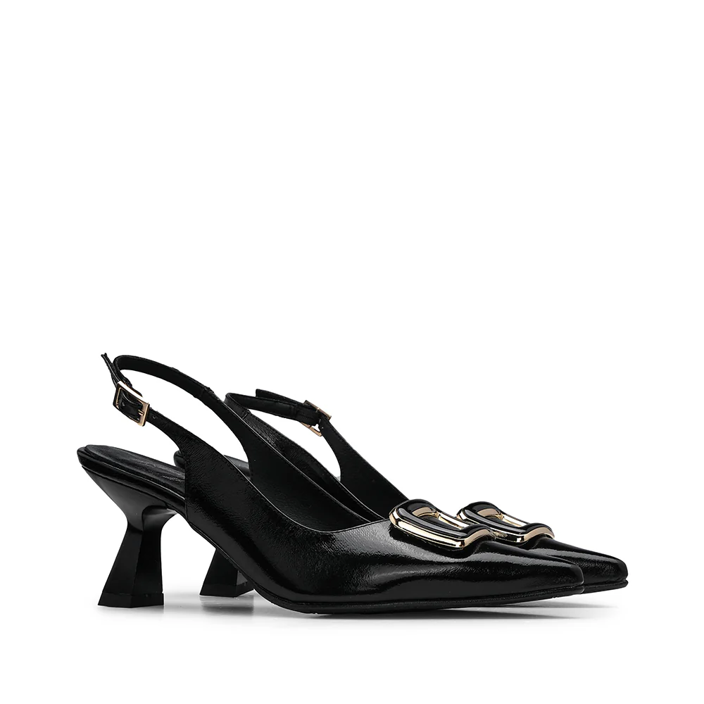 Sapato Salto Alto Mulher Verniz Preto - Image 2
