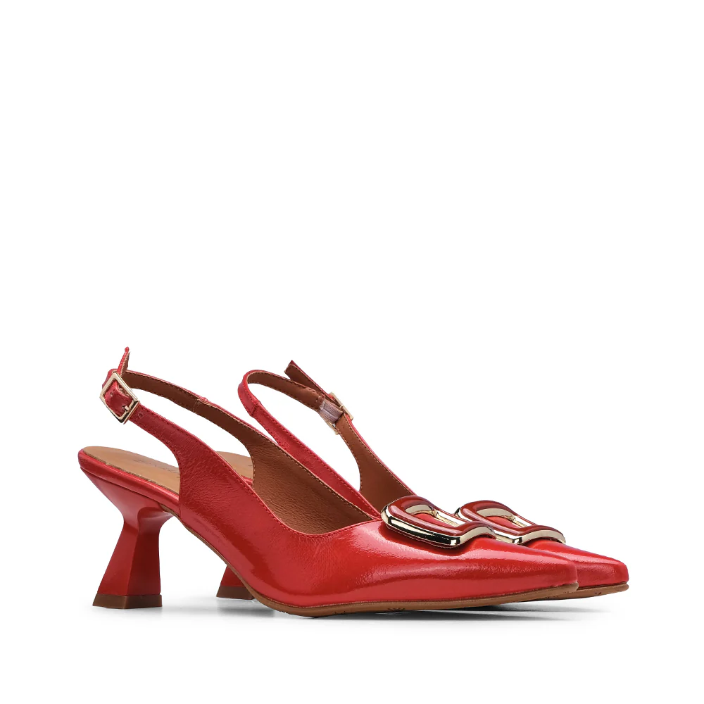 Sapato Salto Alto Mulher Verniz Vermelho - Image 2