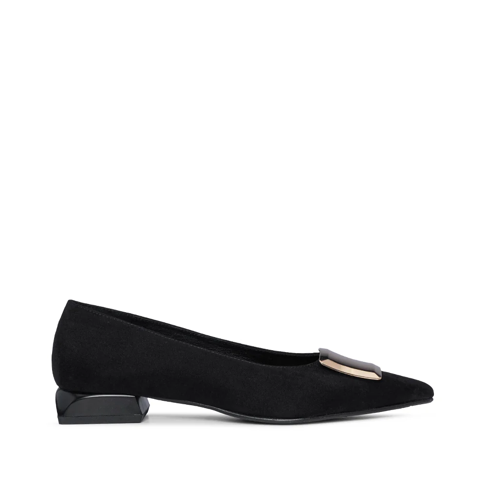 Sapato Sabrinas Mulher Camurça Preto