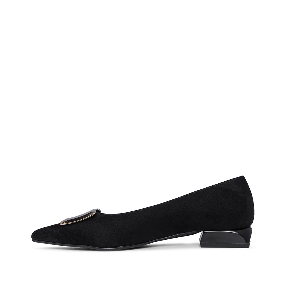 Sapato Sabrinas Mulher Camurça Preto - Image 2