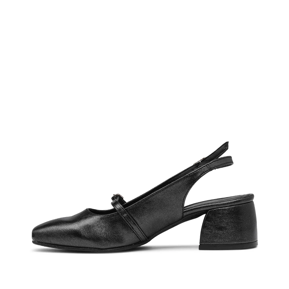 Sapato Slingback Mulher Pele Preto - Image 2