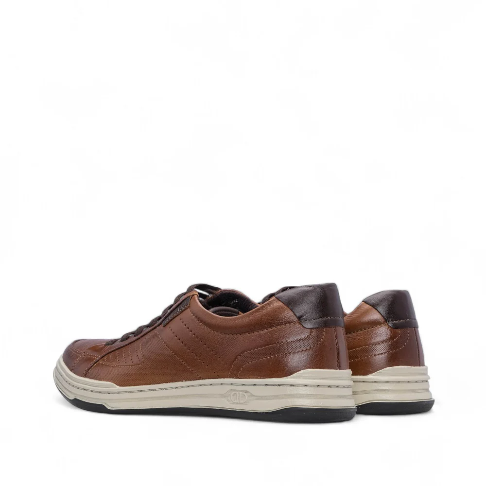 Sapatilha Casual Homem Pele Cognac - Image 3