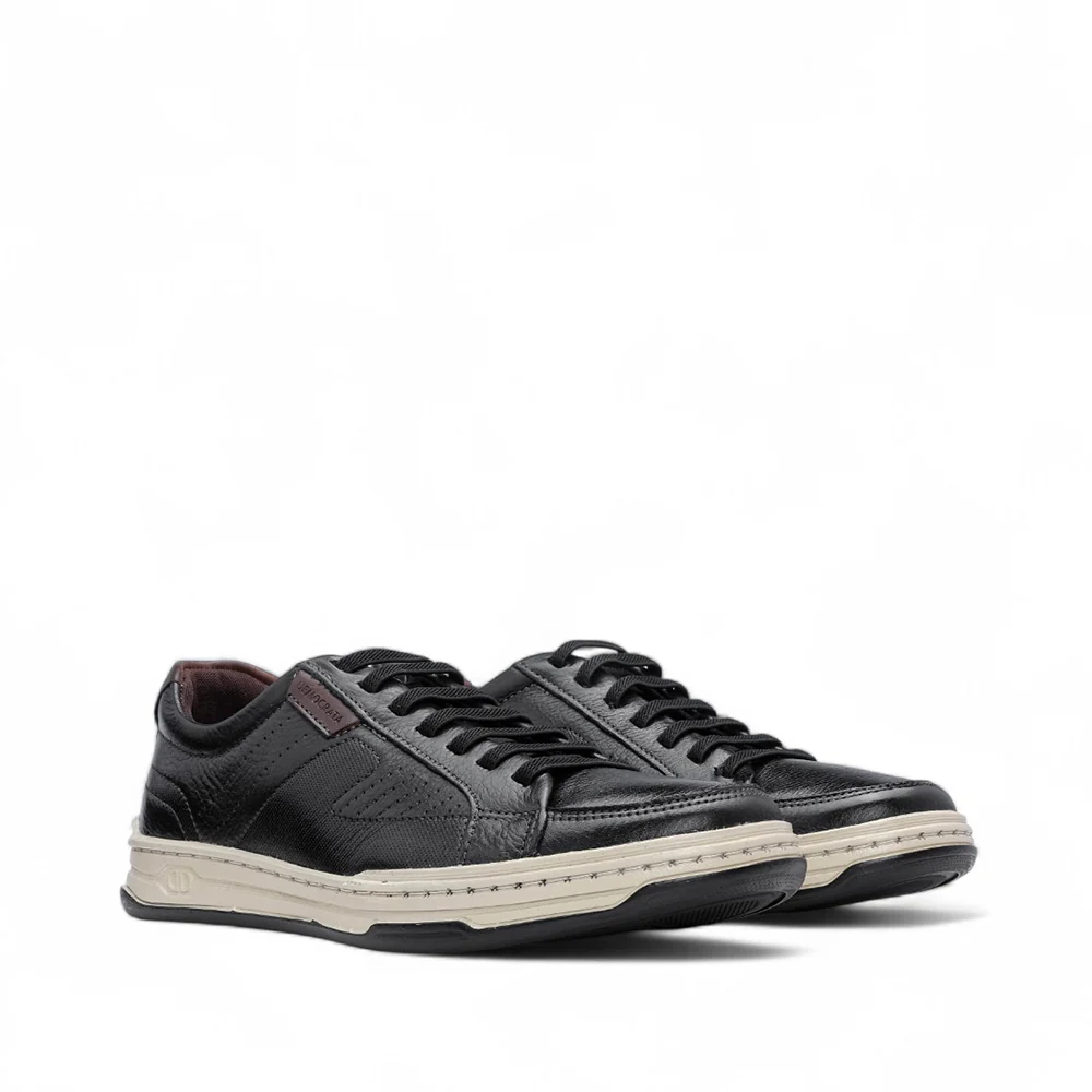 Sapatilha Casual Homem Pele Preto - Image 2