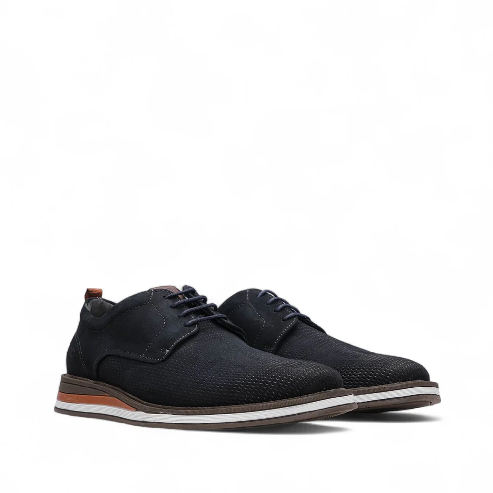 Sapato Casual Homem Pele Azul Marinho - Image 2
