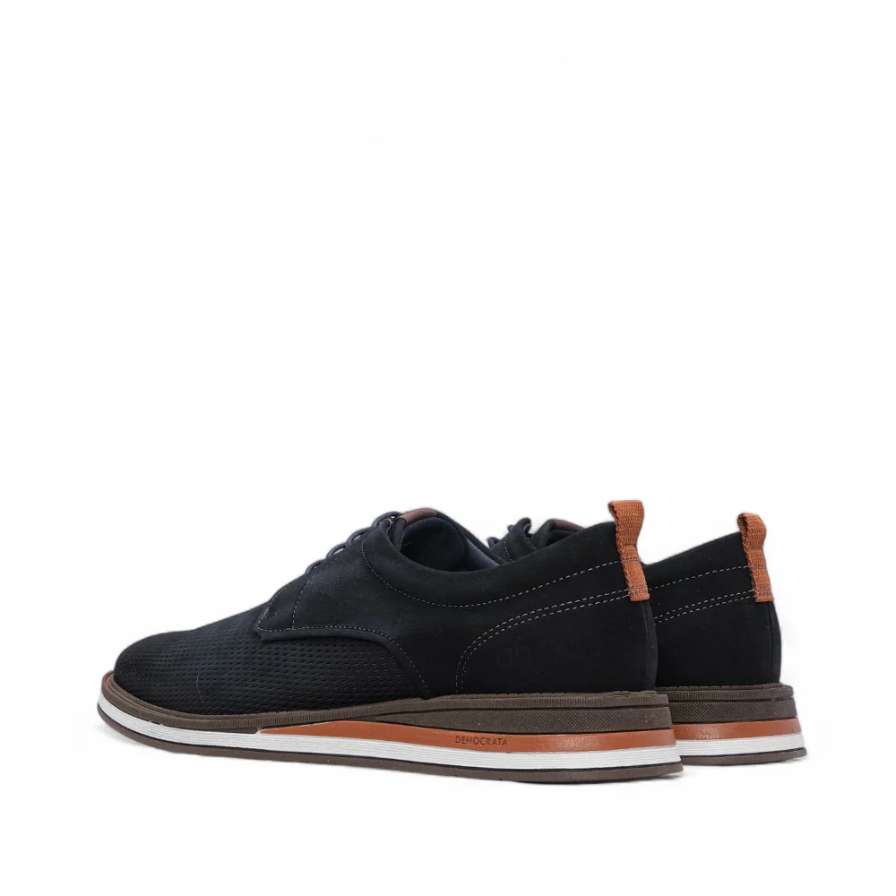 Sapato Casual Homem Pele Azul Marinho - Image 3