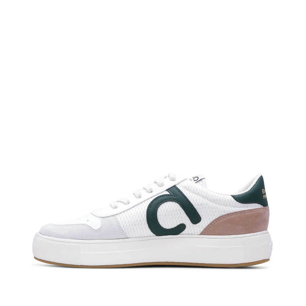Sapatilha Casual Homem Pele Sintética Branco E Verde - Image 3