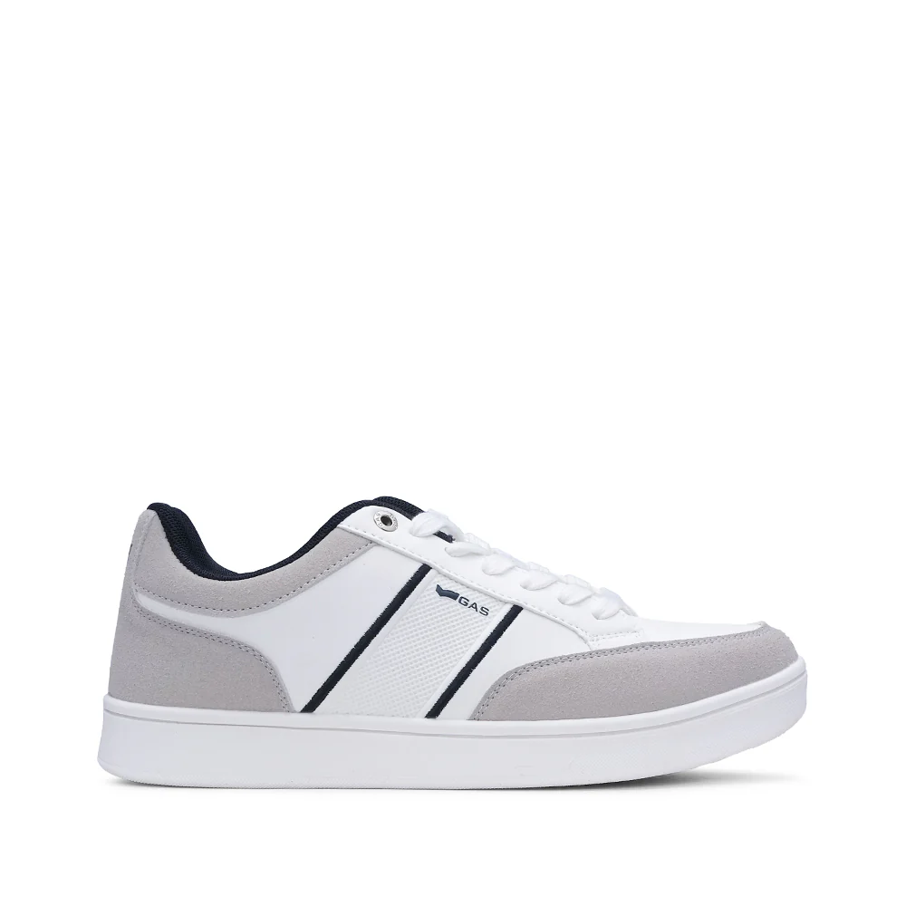 Sapatilha Casual Homem Pele Sintética Branco E Azul