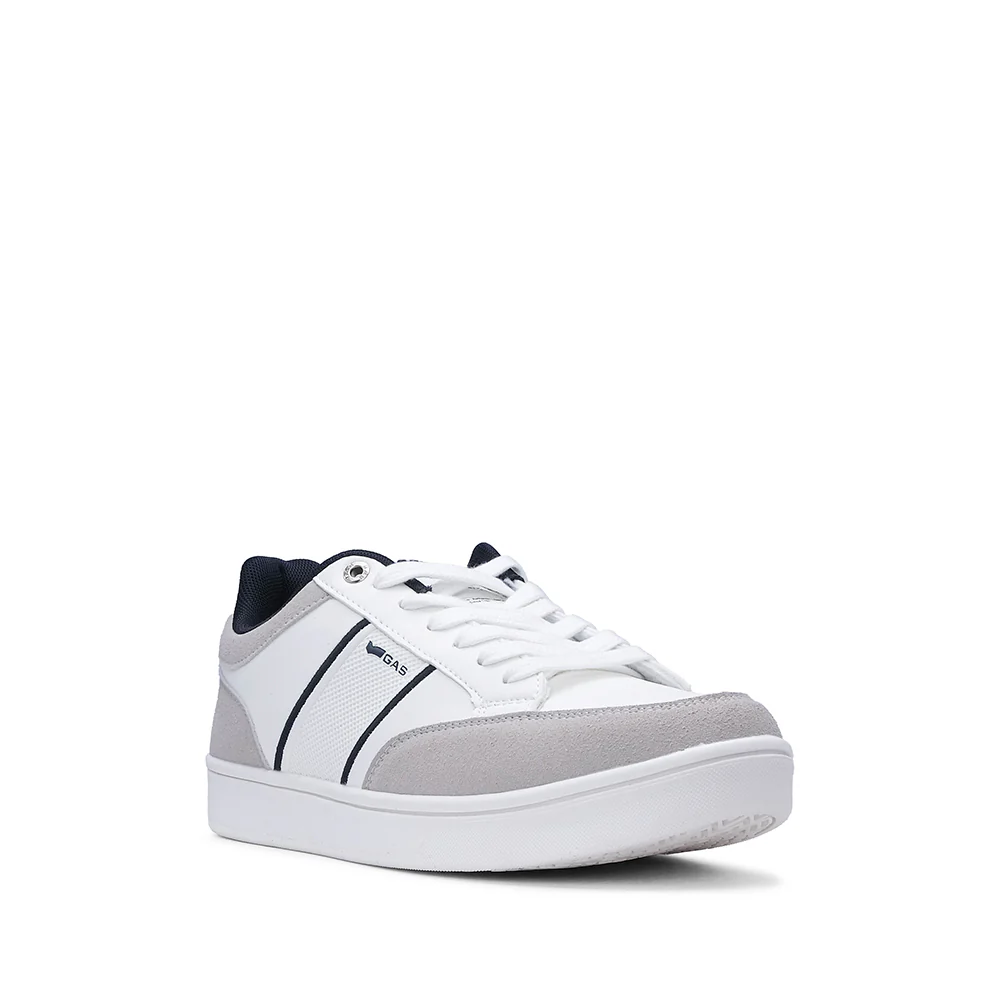 Sapatilha Casual Homem Pele Sintética Branco E Azul - Image 3