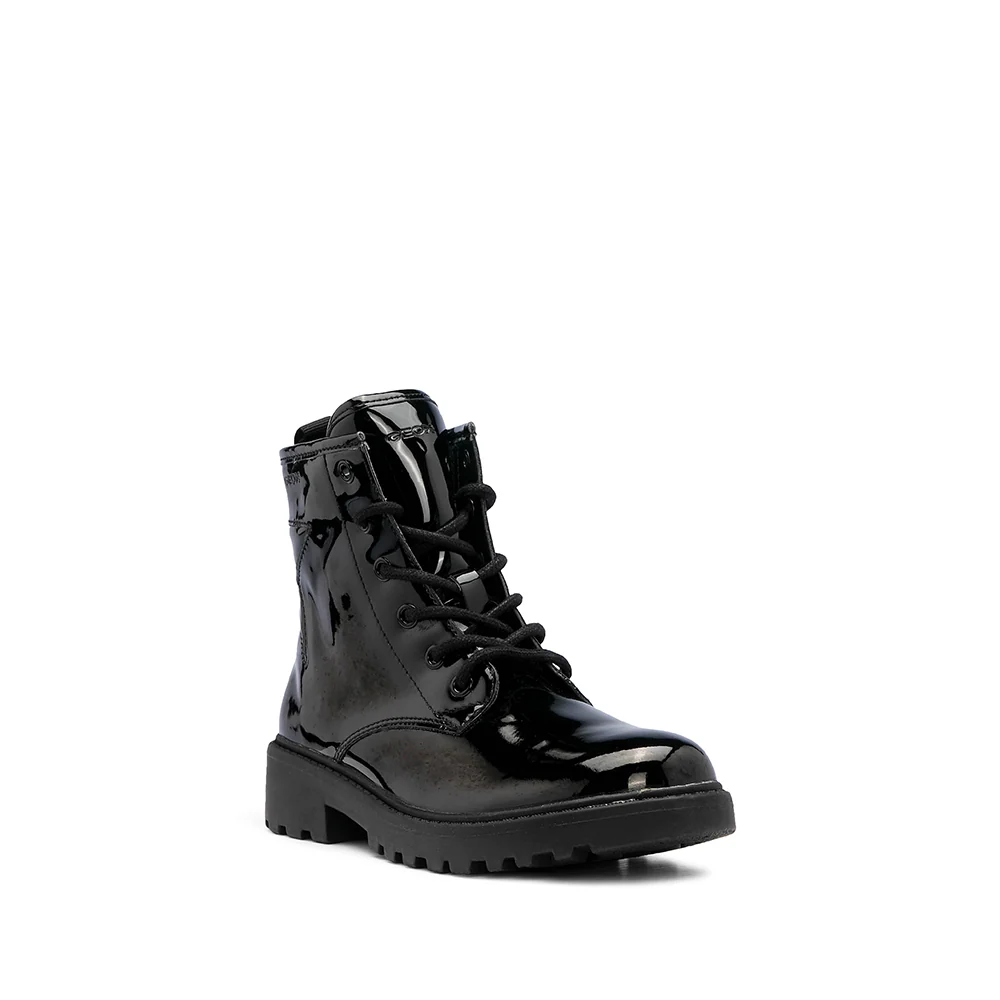 Botim Salto Raso Criança Verniz Preto - Image 3