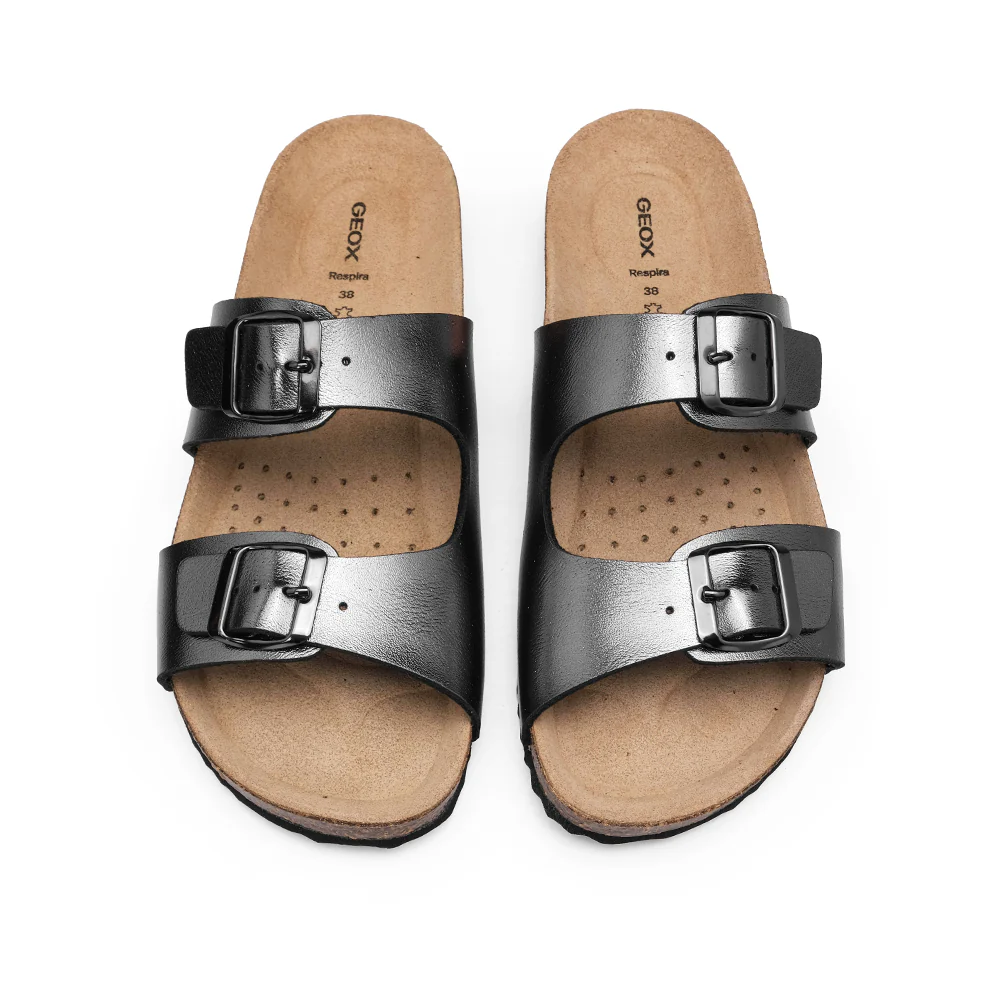 Chinelo Casual Mulher Metalizado Chumbo - Image 5