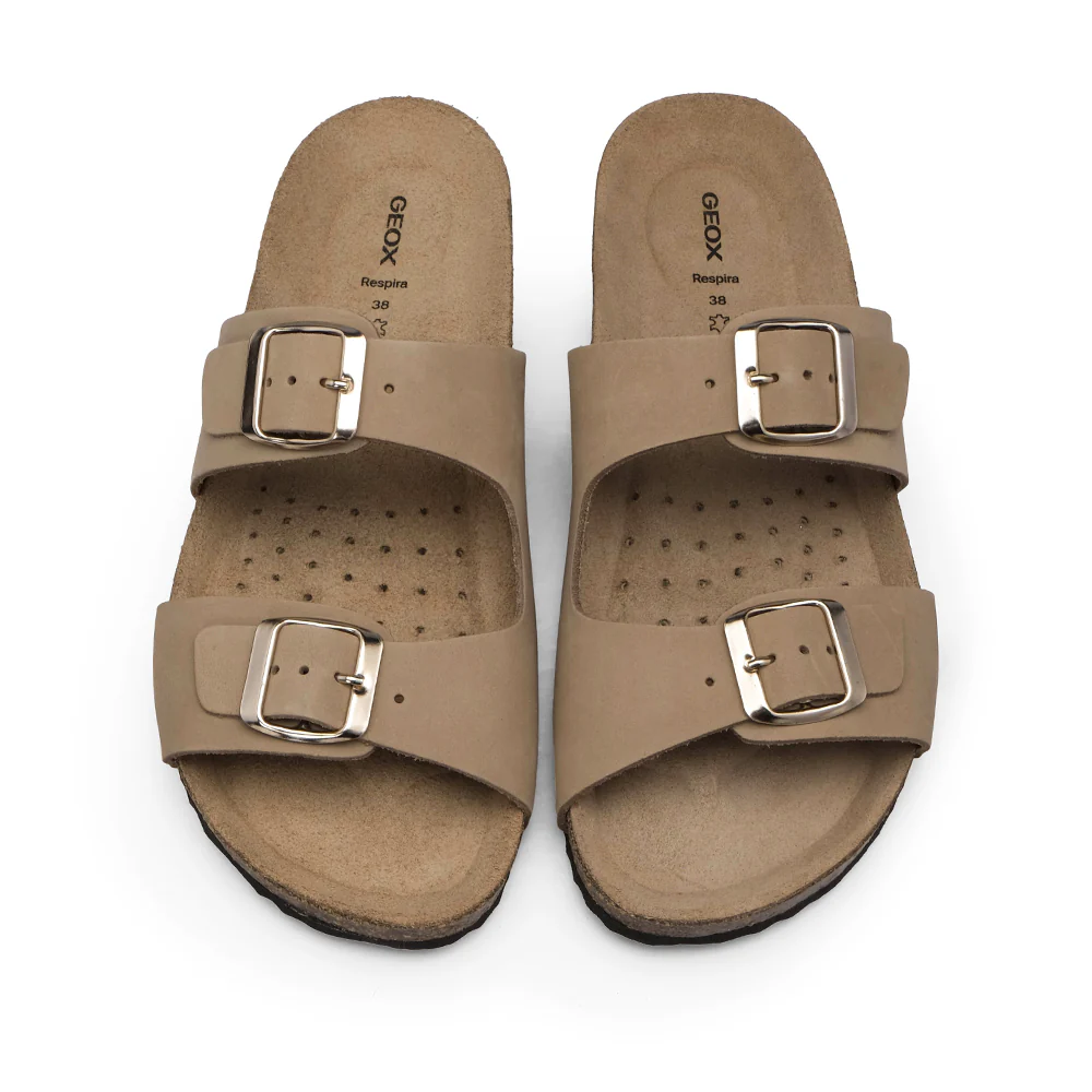 Chinelo Casual Mulher Metalizado Taupe - Image 5