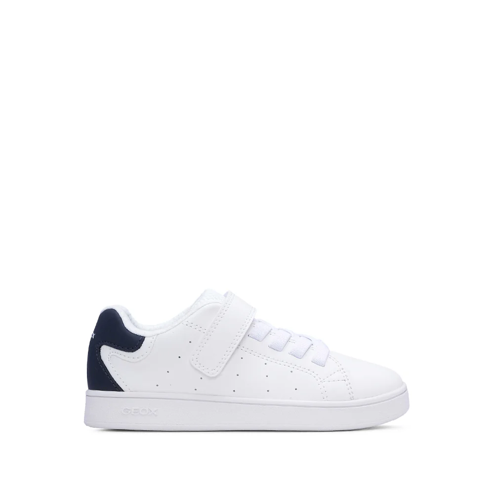 Sapatilha Casual Criança Pele Sintética Branco E Azul
