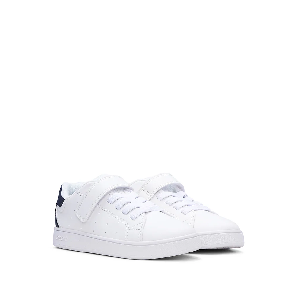 Sapatilha Casual Criança Pele Sintética Branco E Azul - Image 3