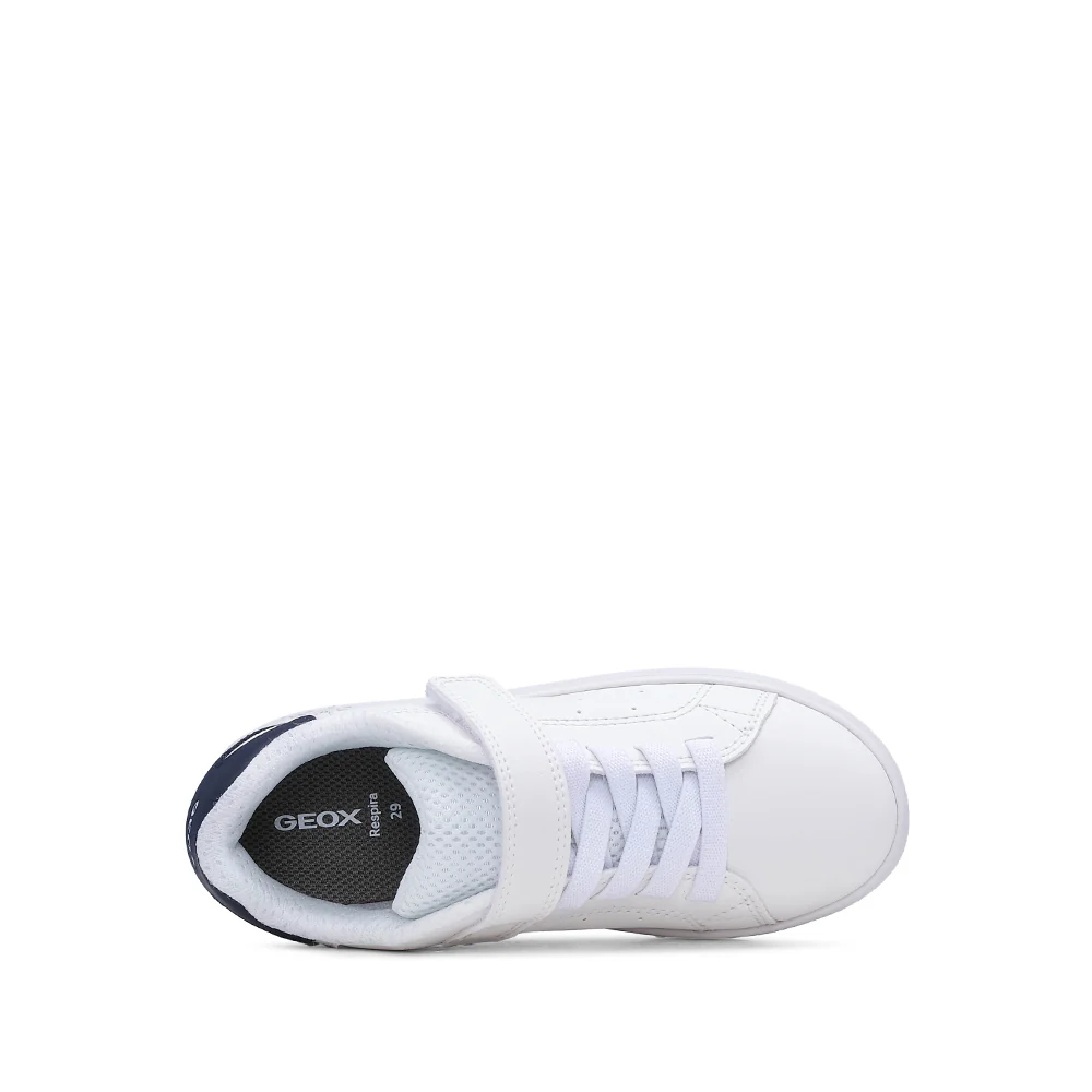 Sapatilha Casual Criança Pele Sintética Branco E Azul - Image 5