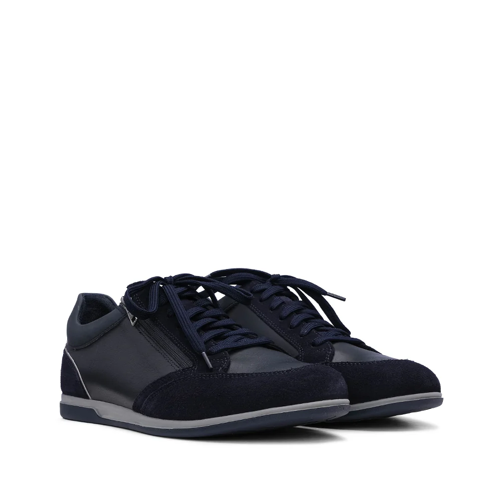 Sapatilha Casual Homem Pele Azul Marinho - Image 3